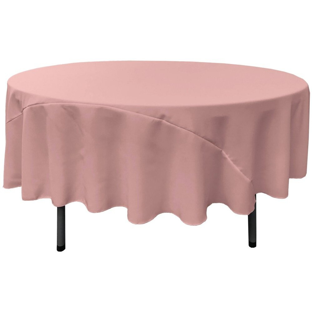 TCpop90R-RoseP79 Polyester Poplin Tablecloth  Dusty Rose - 90 in. Round