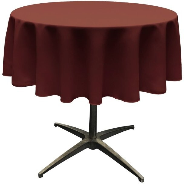 TCpop51R-BurgundyP17 Polyester Poplin Tablecloth  Burgundy - 51 in. Round