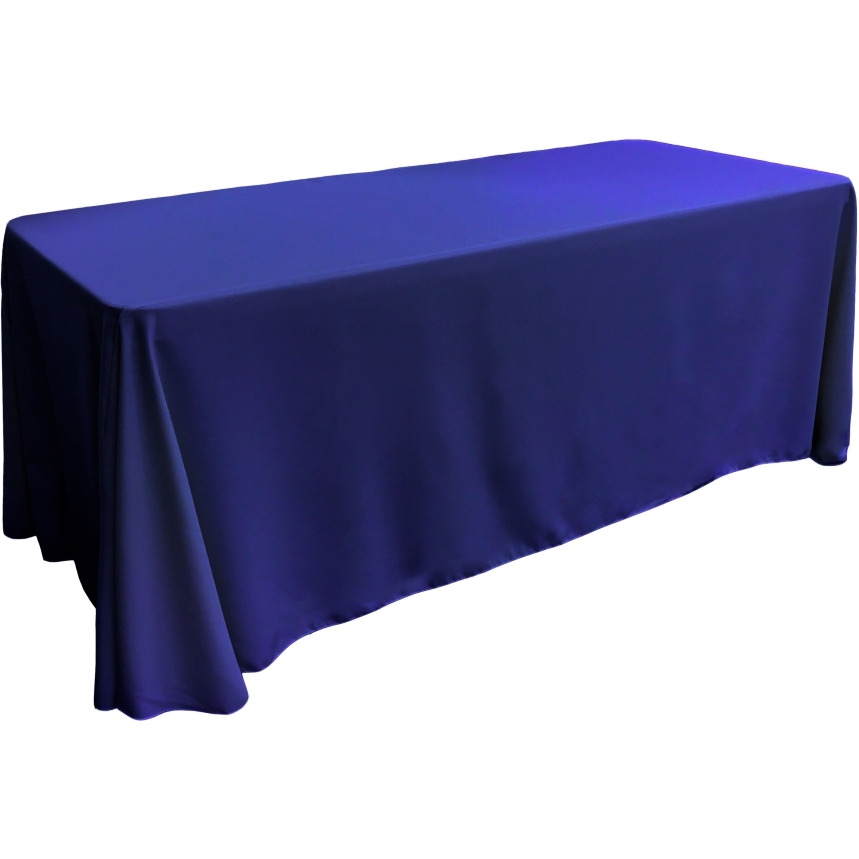 TCpop90x156-RoyalP50 Polyester Poplin Rectangular Tablecloth  Royal - 90 x 156 in.