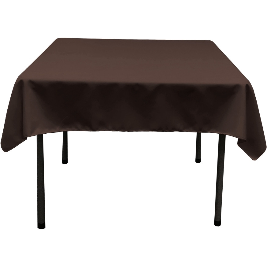 TCpop58x58-BrownP22 Polyester Poplin Square Tablecloth  Brown - 58 x 58 in.