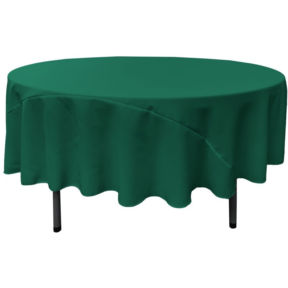 TCpop90R-TealP43 Polyester Poplin Tablecloth  Teal - 90 in. Round