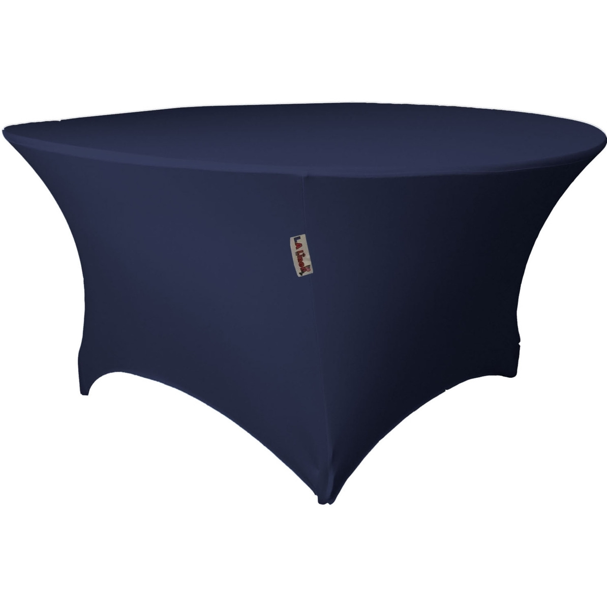 TCSpandex60Rx30H-NavyX72 Round Spandex Tablecloth  Navy - 60 x 30 in.