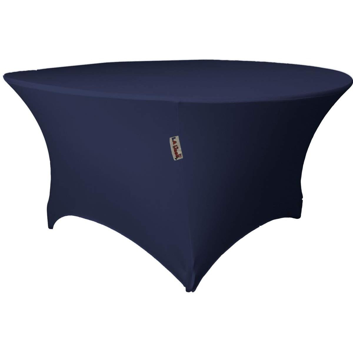 TCSpandex60Rx30H-NavyX72 Round Spandex Tablecloth  Navy - 60 x 30 in.