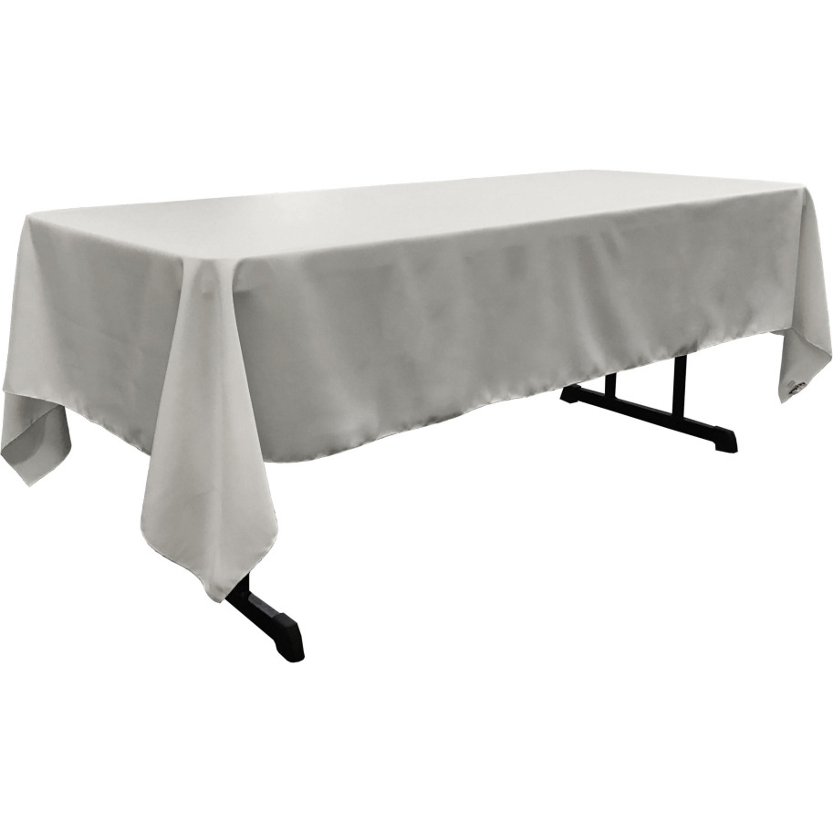 TCpop60x144-GrayLightP41 Polyester Poplin Rectangular Tablecloth  Light Gray - 60 x 144 in.