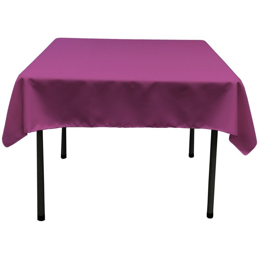 TCpop58x58-MagentaP81 Polyester Poplin Square Tablecloth  Magenta - 58 x 58 in.
