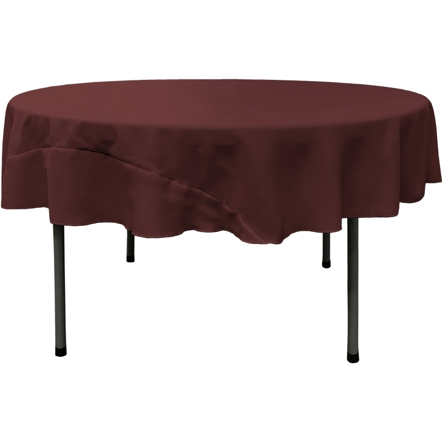 TCpop72R-BurgundyP17 Polyester Poplin Tablecloth  Burgundy - 72 in. Round