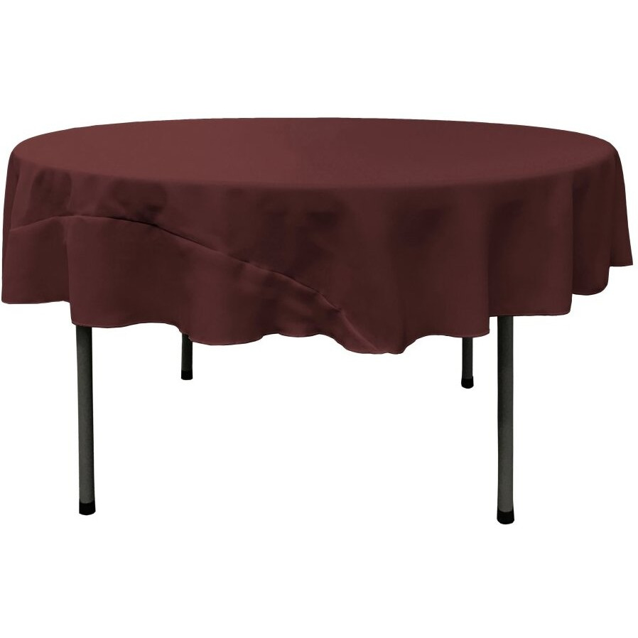 TCpop72R-BurgundyP17 Polyester Poplin Tablecloth  Burgundy - 72 in. Round