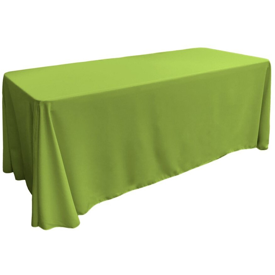 TCpop90x132-LimeP84 Polyester Poplin Rectangular Tablecloth  Lime - 90 x 132 in.