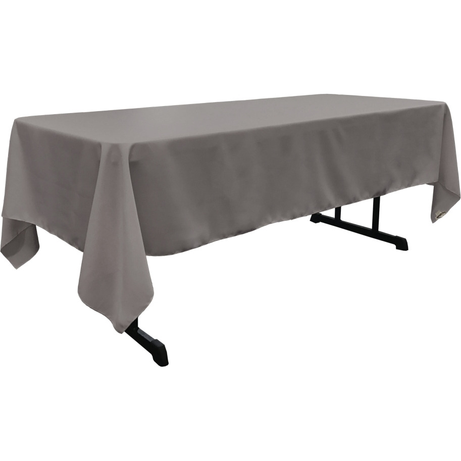 TCpop60x120-GrayDrkP12 Polyester Poplin Rectangular Tablecloth  Dark Gray - 60 x 120 in.