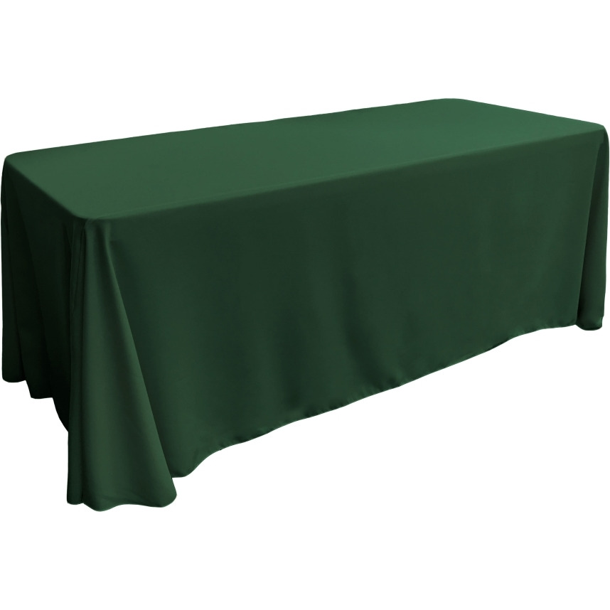 TCpop90x156-GreenHuP20 Polyester Poplin Rectangular Tablecloth  Hunter Green - 90 x 156 in.