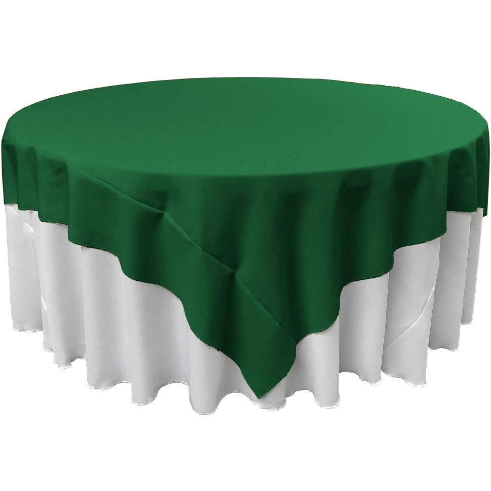 TCpop72x72-GreenEmP32 Polyester Poplin Square Tablecloth  Emerald Green - 72 x 72 in.