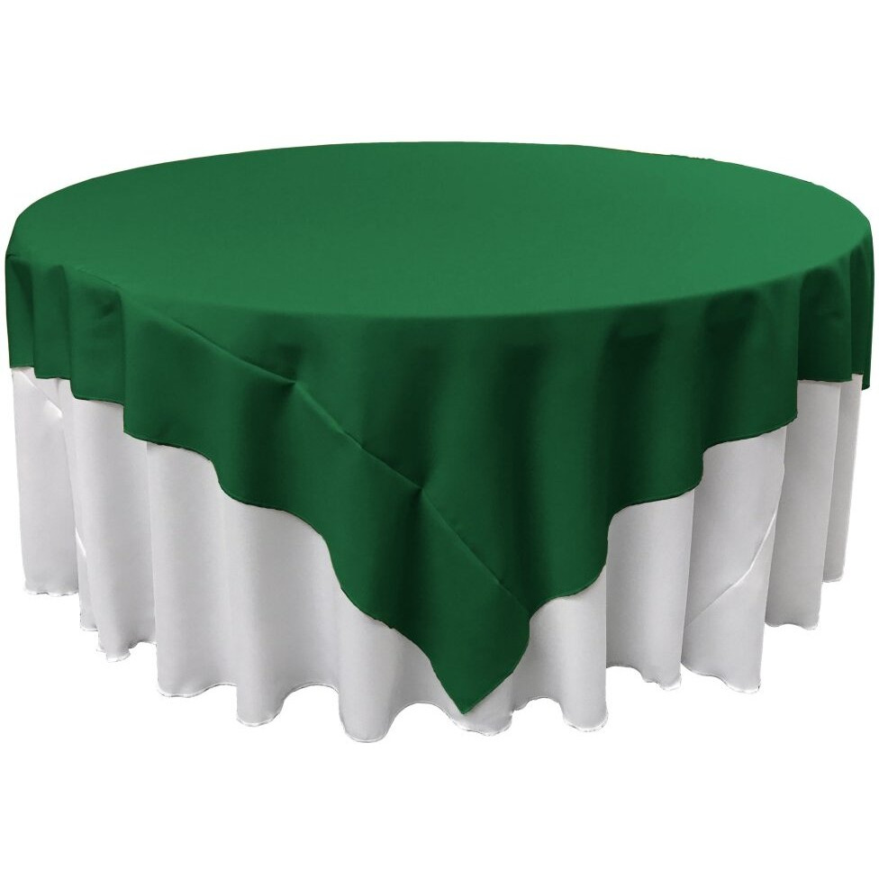 TCpop72x72-GreenEmP32 Polyester Poplin Square Tablecloth  Emerald Green - 72 x 72 in.