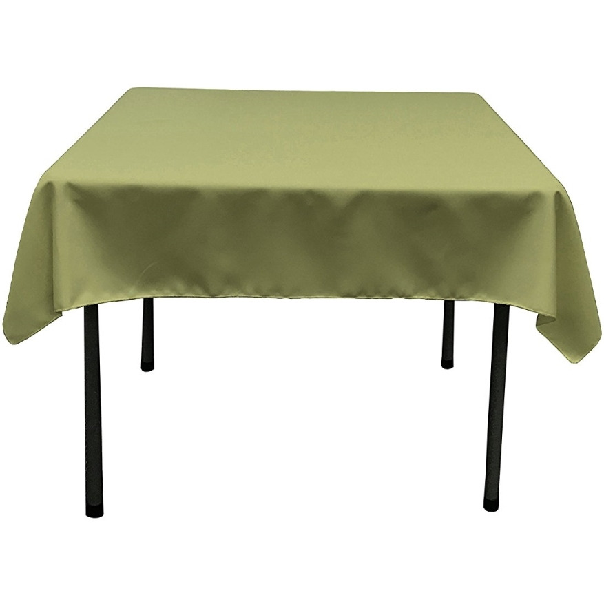 TCpop52x52-SageDrkP39 Polyester Poplin Square Tablecloth  Dark Sage - 52 x 52 in.