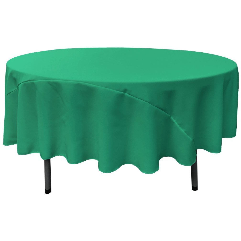 TCpop90R-JadeP53 Polyester Poplin Tablecloth  Jade - 90 in. Round