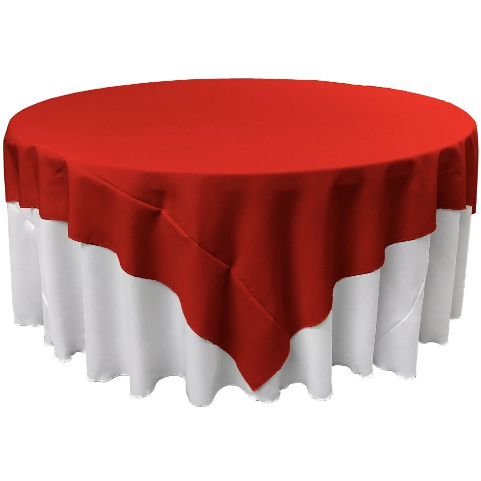 TCpop72x72-RedP98 Polyester Poplin Square Tablecloth  Red - 72 x 72 in.
