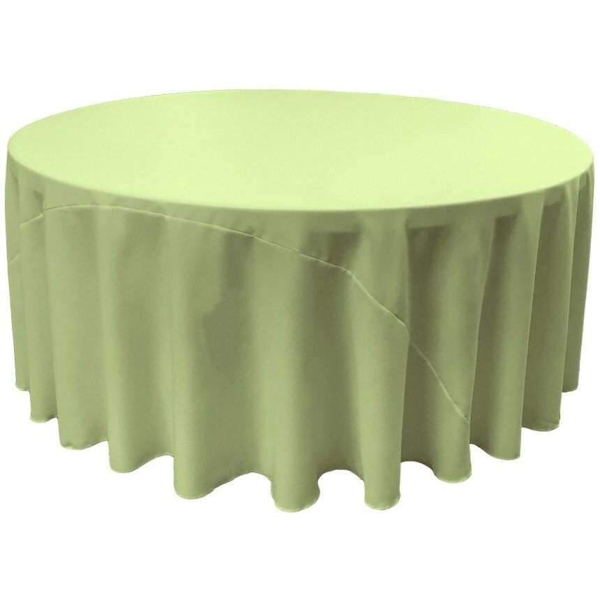 TCpop132R-SageP19 Polyester Poplin Tablecloth  Sage - 132 in. Round