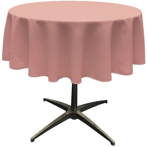 TCpop51R-RoseP79 Polyester Poplin Tablecloth  Dusty Rose - 51 in. Round