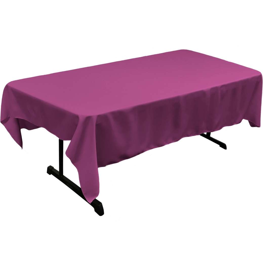 TCpop60x90-MagentaP81 Polyester Poplin Rectangular Tablecloth  Magenta - 60 x 90 in.