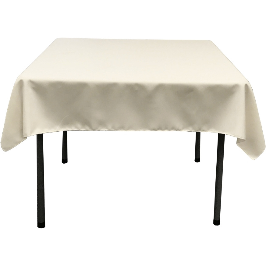TCpop52x52-IvoryP25 Polyester Poplin Square Tablecloth  Ivory - 52 x 52 in.