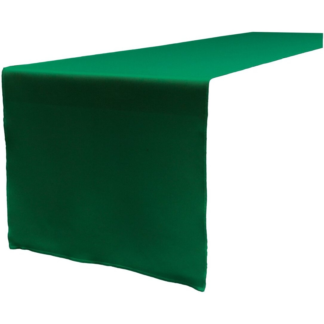 TCpop14x108-GreenEmP32 Polyester Poplin Table Runner  Emerald Green - 14 x 108 in.