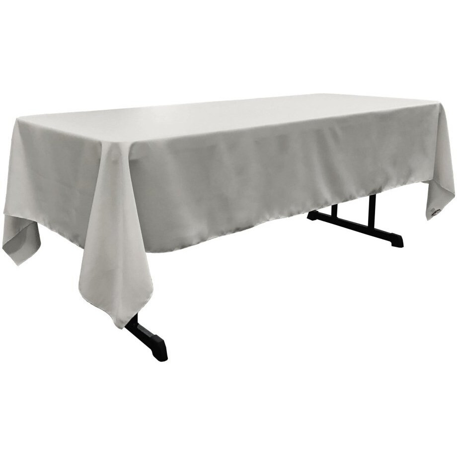 TCpop60x108-GrayLightP41 Polyester Poplin Rectangular Tablecloth  Light Gray - 60 x 108 in.