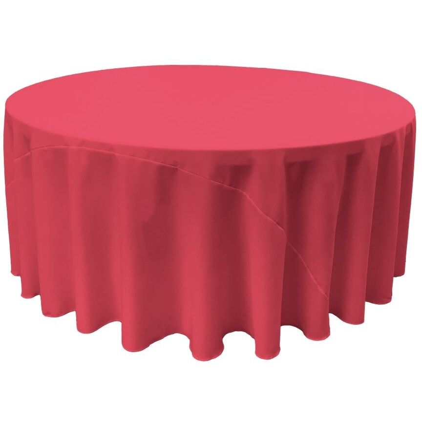 TCpop108R-FuchsiaP49 Polyester Poplin Tablecloth  Fuchsia - 108 in. Round