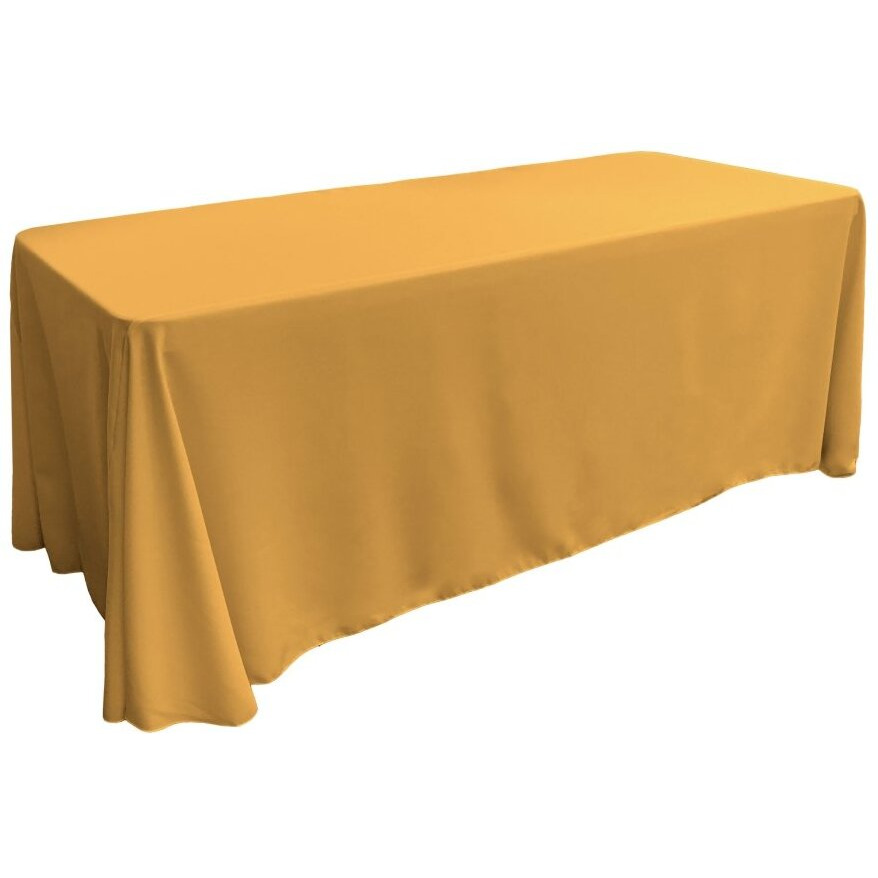 TCpop90x132-GoldP14 Polyester Poplin Rectangular Tablecloth  Gold - 90 x 132 in.