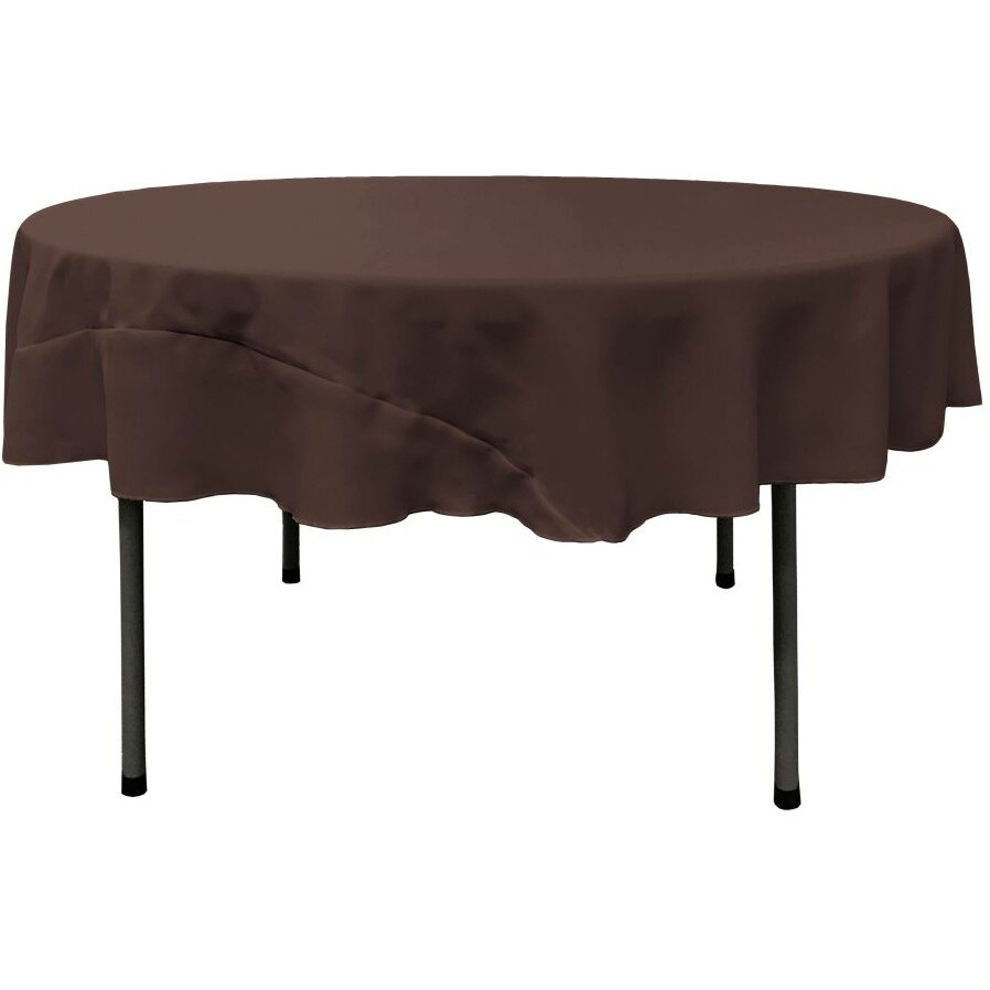 TCpop72R-BrownP22 Polyester Poplin Tablecloth  Brown - 72 in. Round
