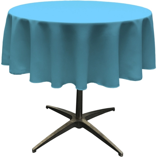 TCpop51R-TurquoiseDrkP52 Polyester Poplin Tablecloth  Dark Turquoise - 51 in. Round