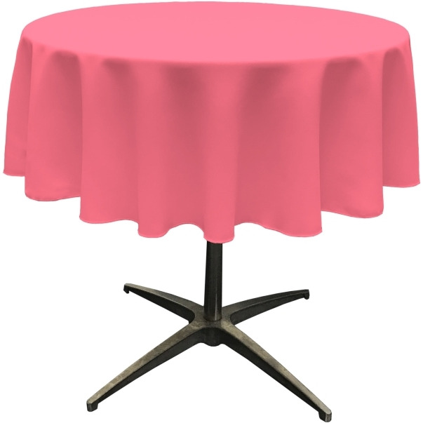 TCpop58R-HotPinkP38 Polyester Poplin Tablecloth  Hot Pink - 58 in. Round