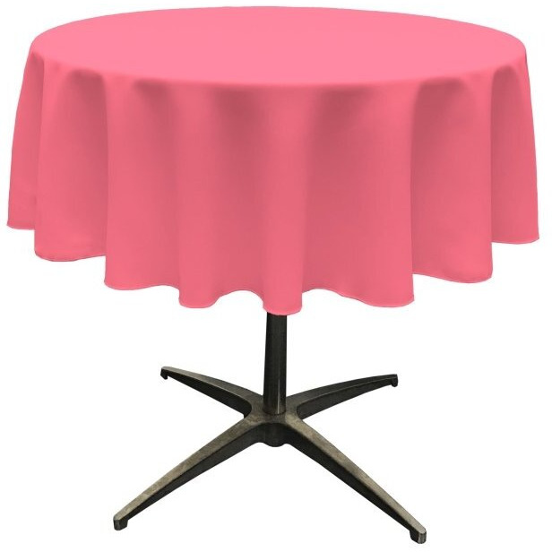 TCpop58R-HotPinkP38 Polyester Poplin Tablecloth  Hot Pink - 58 in. Round