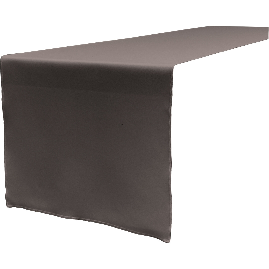 TCpop14x108-CharcoalP34 Polyester Poplin Table Runner  Charcoal - 14 x 108 in.