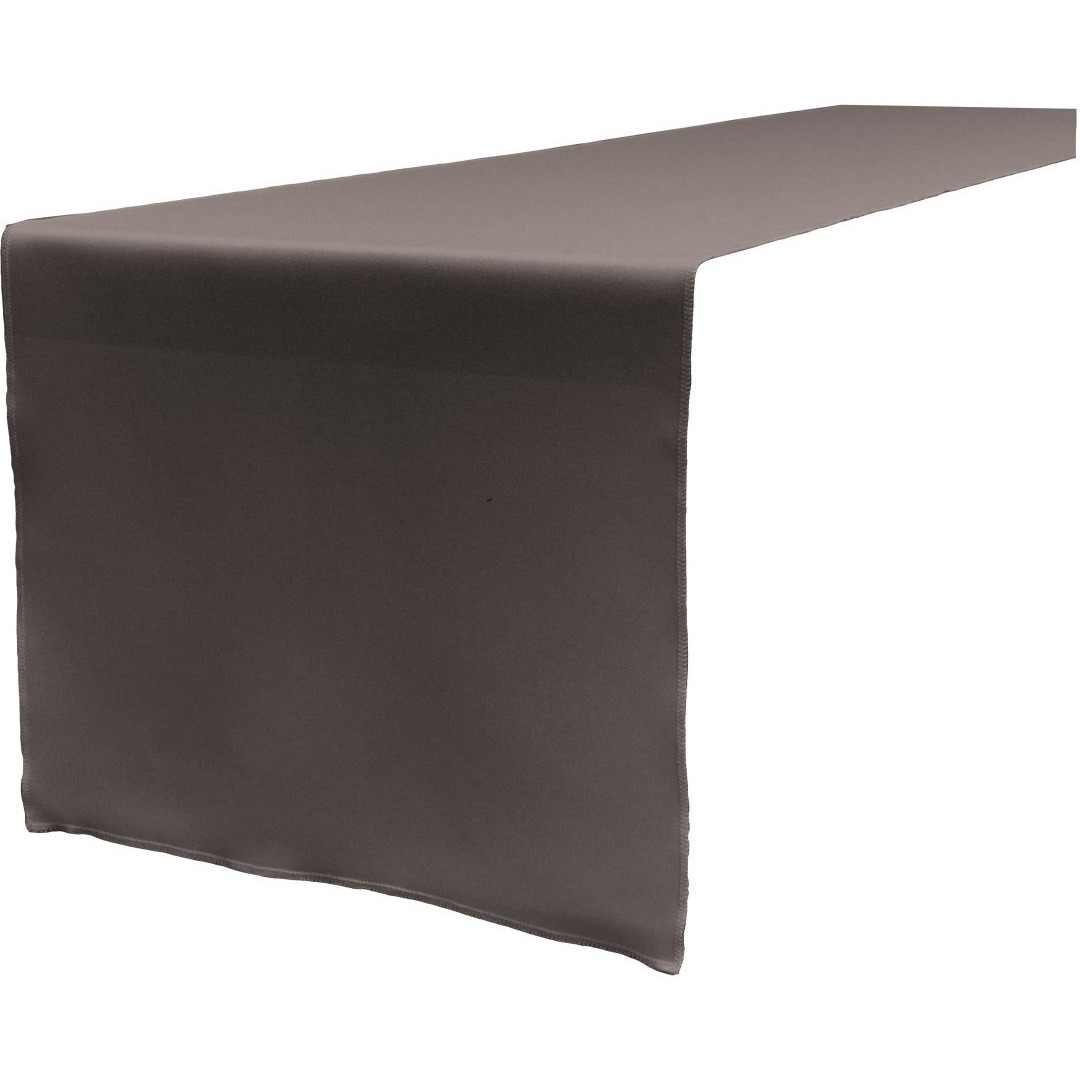 TCpop14x108-CharcoalP34 Polyester Poplin Table Runner  Charcoal - 14 x 108 in.