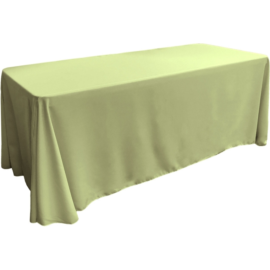 TCpop90x156-SageP19 Polyester Poplin Rectangular Tablecloth  Sage - 90 x 156 in.