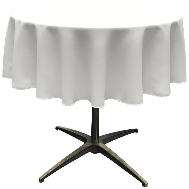 TCpop51R-WhiteP11 Polyester Poplin Tablecloth  White - 51 in. Round