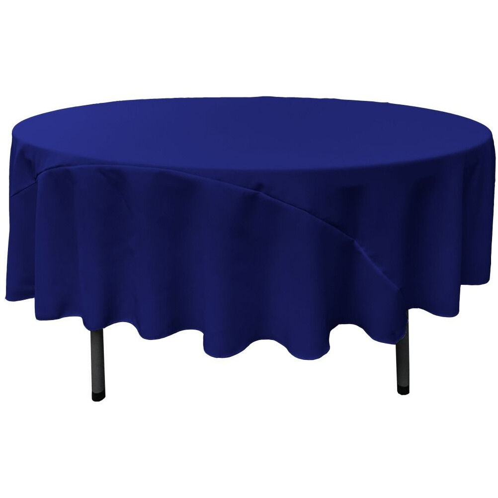 TCpop90R-RoyalP50 Polyester Poplin Tablecloth  Royal - 90 in. Round