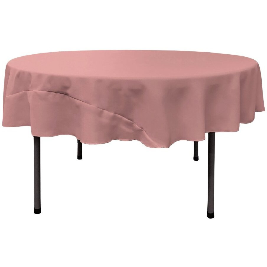 TCpop72R-RoseP79 Polyester Poplin Tablecloth  Dusty Rose - 72 in. Round