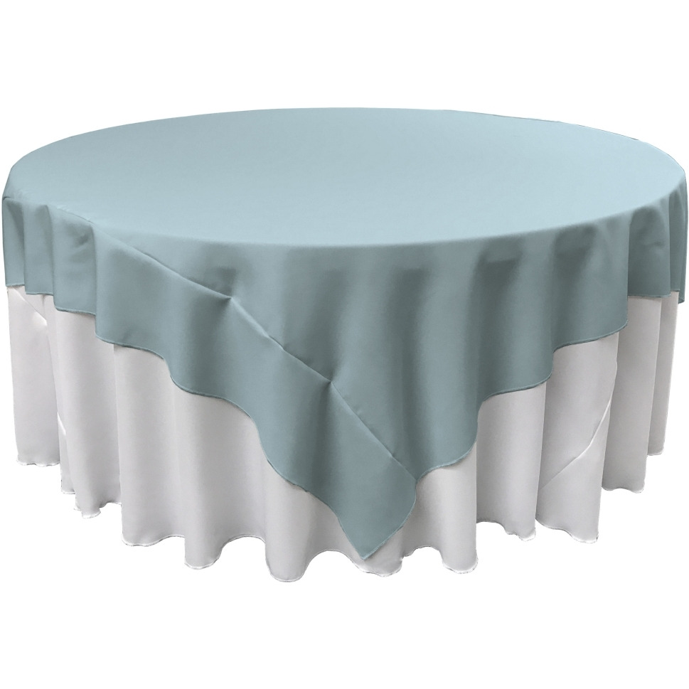 TCpop72x72-BlueLgtP18 Polyester Poplin Square Tablecloth  Light Blue - 72 x 72 in.