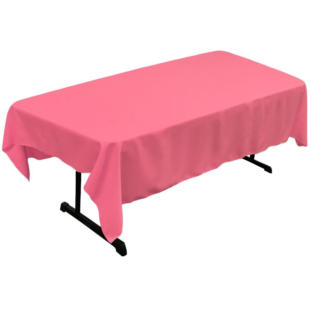 TCpop60x90-HotPinkP38 Polyester Poplin Rectangular Tablecloth  Hot Pink - 60 x 90 in.