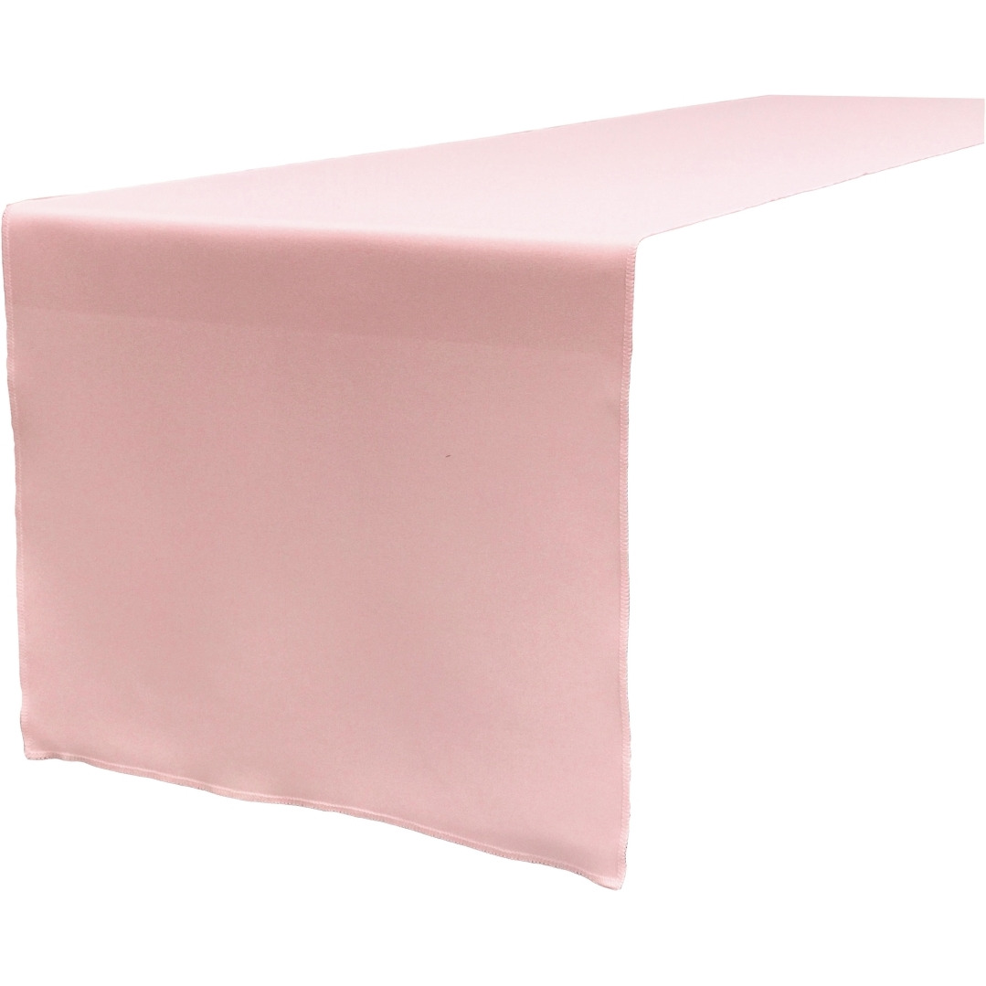 TCpop14x108-PinkLgtP37 Polyester Poplin Table Runner  Light Pink - 14 x 108 in.