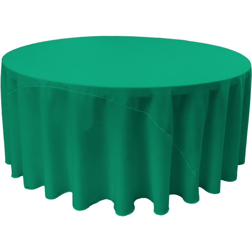 TCpop108R-JadeP53 Polyester Poplin Tablecloth  Jade - 108 in. Round