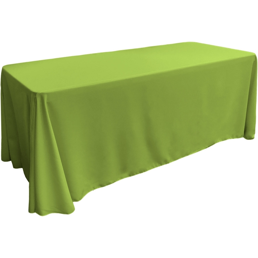 TCpop90x156-LimeP84 Polyester Poplin Rectangular Tablecloth  Lime - 90 x 156 in.