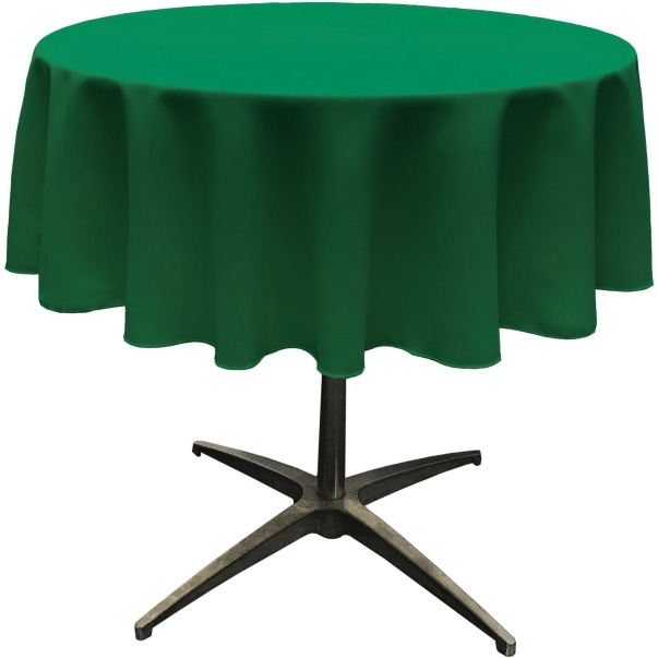 TCpop58R-GreenEmP32 Polyester Poplin Tablecloth  Emerald Green - 58 in. Round