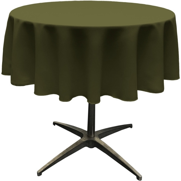 TCpop51R-OliveP21 Polyester Poplin Tablecloth  Olive - 51 in. Round