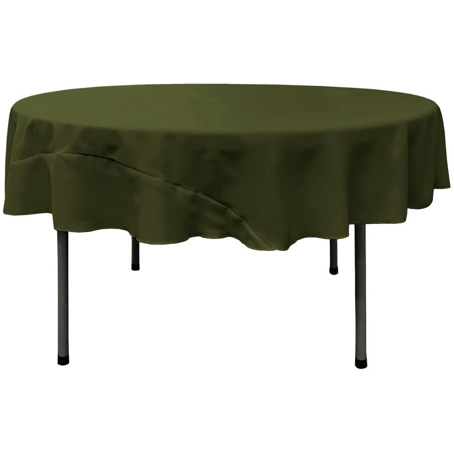 TCpop72R-OliveP21 Polyester Poplin Tablecloth  Olive - 72 in. Round