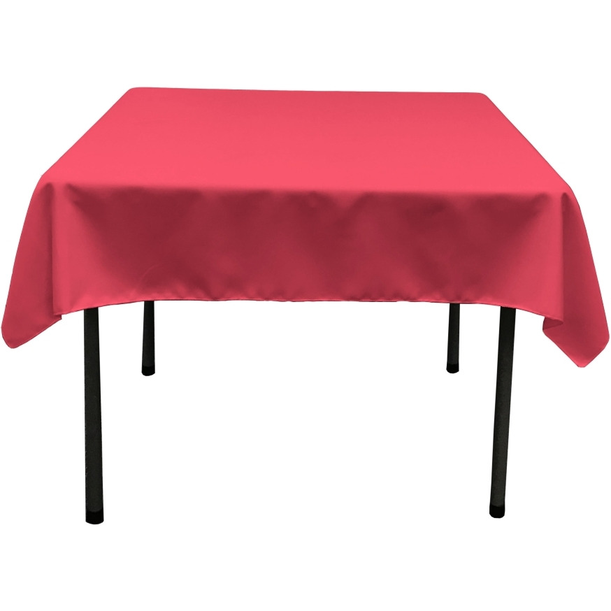 TCpop52x52-FuchsiaP49 Polyester Poplin Square Tablecloth  Fuchsia - 52 x 52 in.