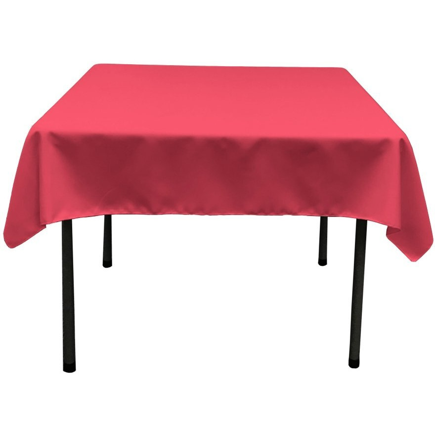 TCpop52x52-FuchsiaP49 Polyester Poplin Square Tablecloth  Fuchsia - 52 x 52 in.