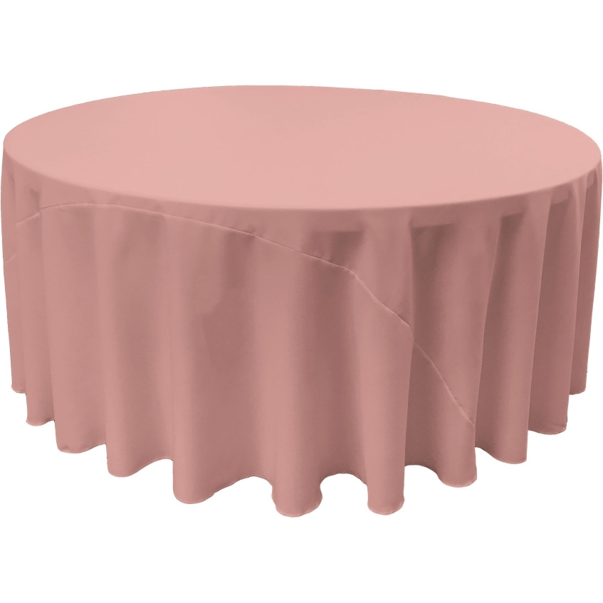TCpop108R-RoseP79 Polyester Poplin Tablecloth  Dusty Rose - 108 in. Round