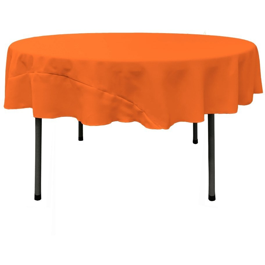 TCpop72R-OrangeP48 Polyester Poplin Tablecloth  Orange - 72 in. Round