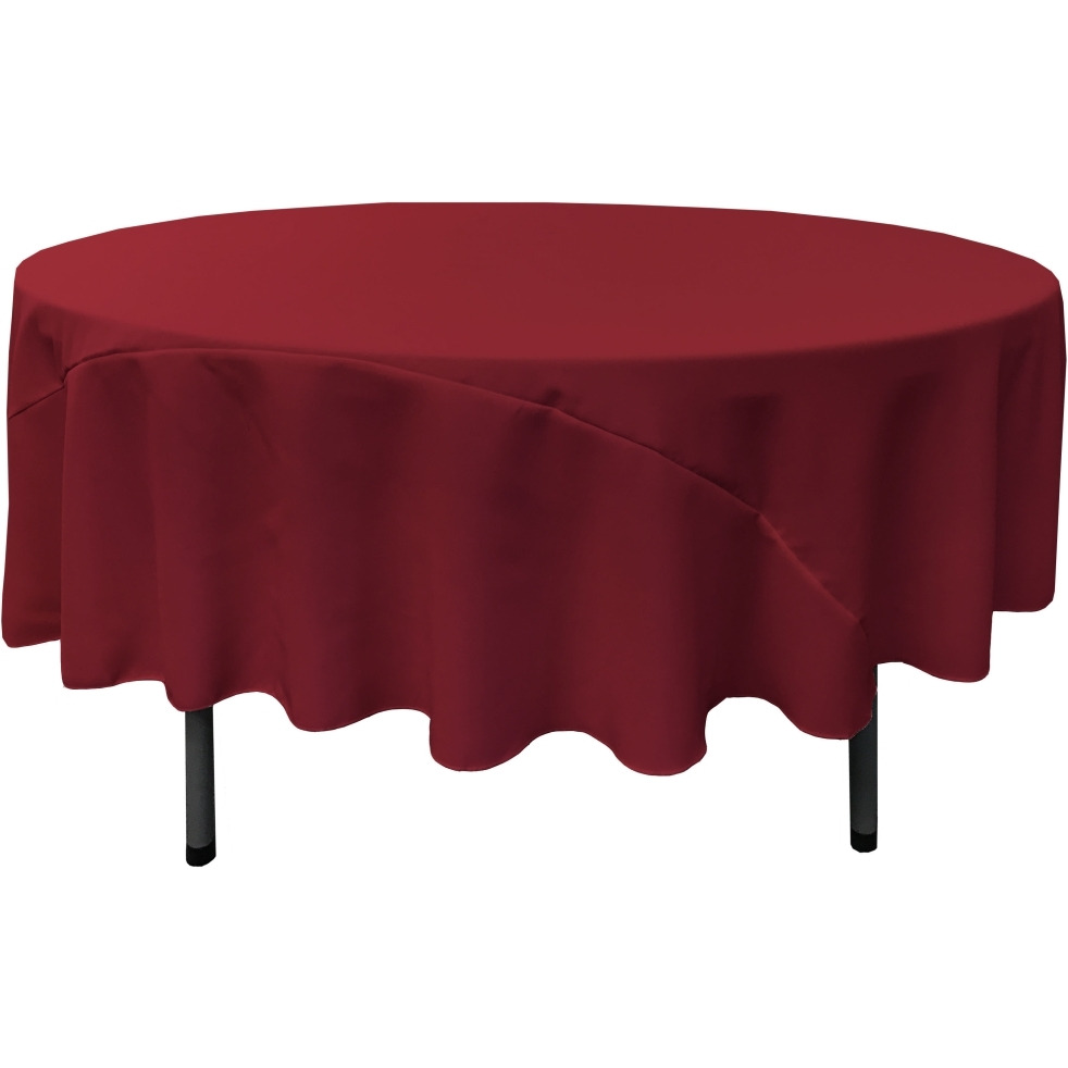 TCpop90R-CranberryP28 Polyester Poplin Tablecloth  Cranberry - 90 in. Round